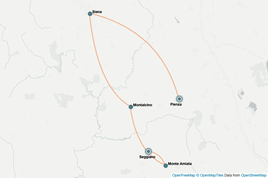 Itinerary Map image for Weinreise Toskana