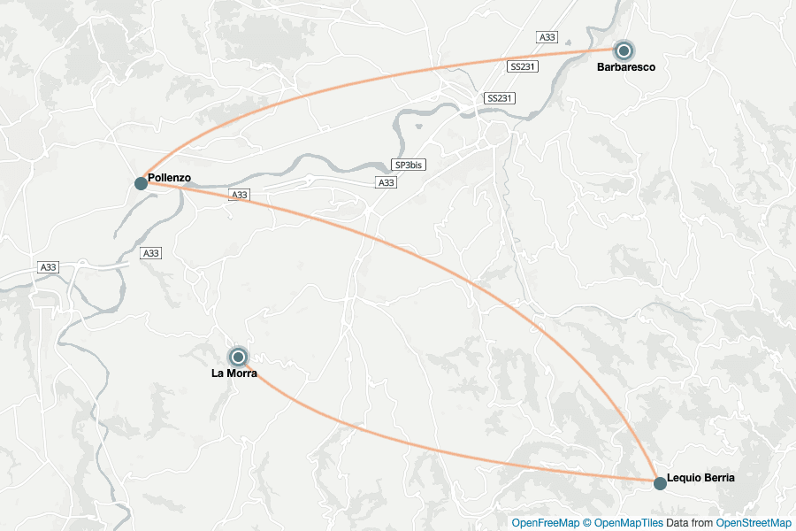 Itinerary Map image for Piemont Kochen und Wein Tour