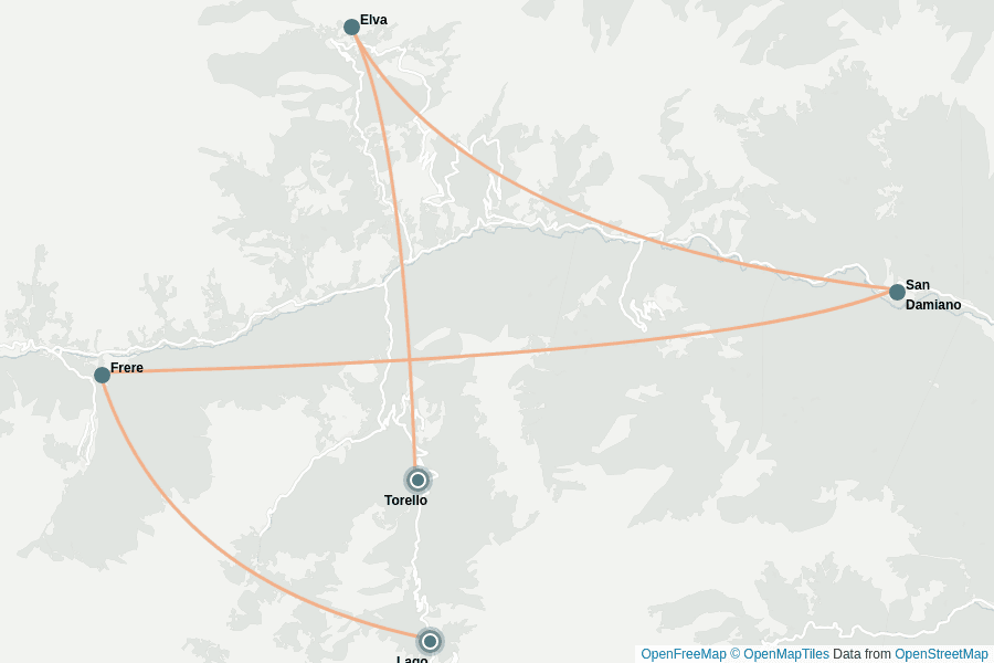 Itinerary Map image for Valle Maira Essen Tour