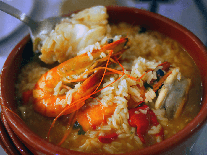 Portuguese sea food arroz de marisco