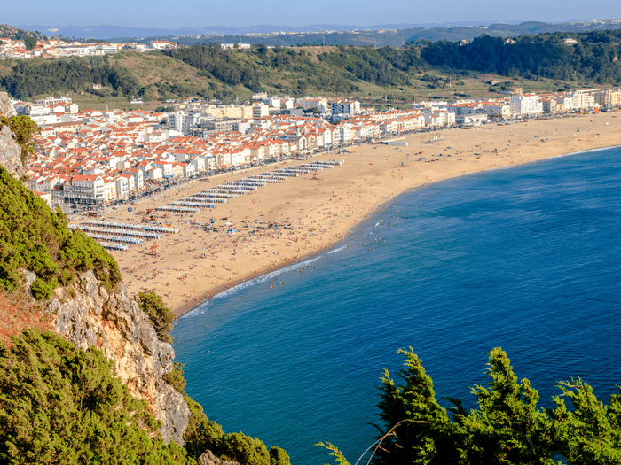 Nazare beach atlantic ocean portugal